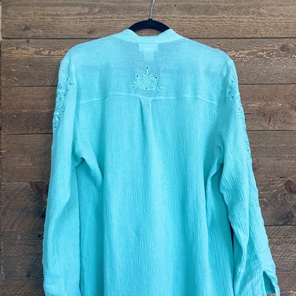 30-50% OFF BUNDLES! Soft surroundings blouse tunic button-down shirtdress shirt - Picture 7 of 16